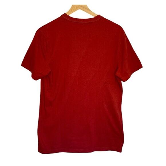 Abercrombie & Fitch New York Men’s Burgundy Henley Large Logo Size L Preppy - Picture 2 of 7